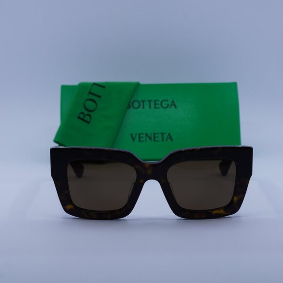 Bottega Veneta BV1212S 002 Square Sunglasses - Havana/Brown main image 6
